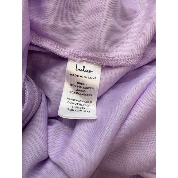 Lulus “Adeline” Lavender One-Shoulder Scarf Maxi Dress – Medium NWOT - Picture 6 of 6